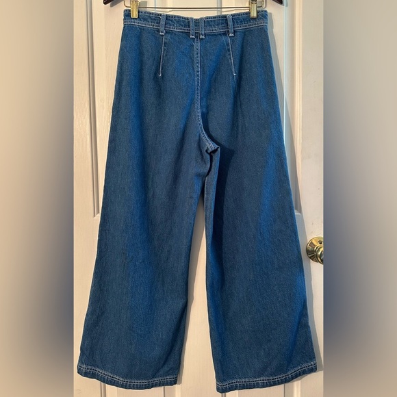 BDG Urban Outfitters 26 Super Wide Button Fly Hi Waist 70’s Hippie Flower Child - Picture 10 of 11